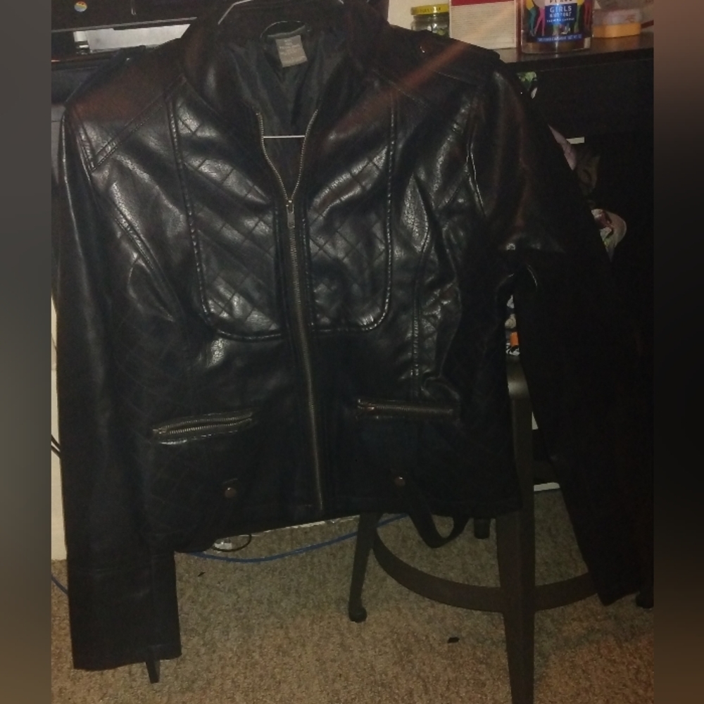 dots Leather jacket